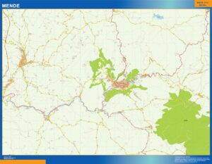 Große Karte von Mende Frankreich