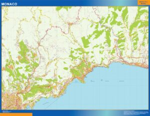 Große Karte von Monaco Frankreich