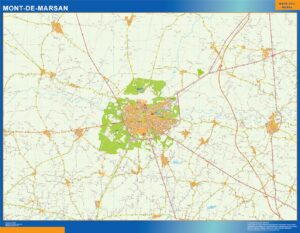 Große Karte von Mont De Marsan Frankreich
