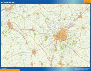 Große Karte von Montauban Frankreich