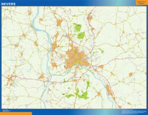 Große Karte von Nevers Frankreich