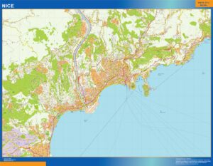 Große Karte von Nice Frankreich