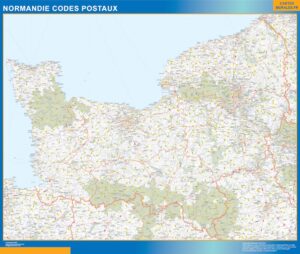 Große Karte von Normandie Postleitzahlen