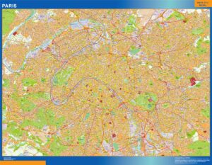Große Karte von Paris Frankreich