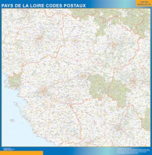 Große Karte von Pays de la Loire Postleitzahlen