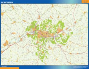 Große Karte von Perigueux Frankreich