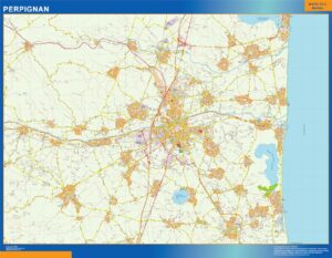 Große Karte von Perpignan Frankreich
