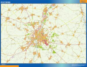 Große Karte von Poitiers Frankreich