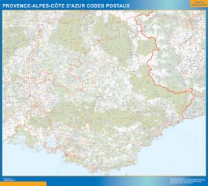 Große Karte von Provence-alpes cote azur Postleitzahlen