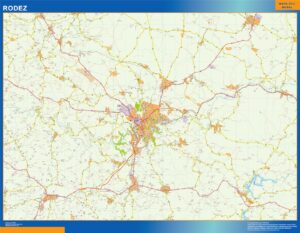 Große Karte von Rodez Frankreich