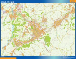 Große Karte von Saint Etienne Frankreich