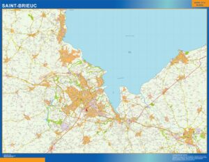 Große Karte von Saint-brieuc Frankreich