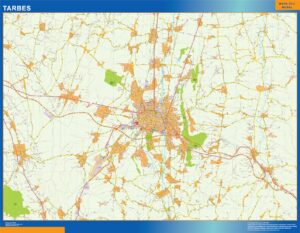 Große Karte von Tarbes Frankreich
