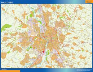Große Karte von Toulouse Frankreich