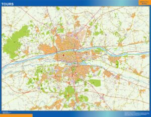 Große Karte von Tours Frankreich