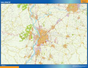 Große Karte von Valence Frankreich