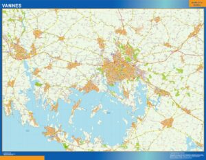 Große Karte von Vannes Frankreich