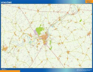 Große Karte von Vendome Frankreich