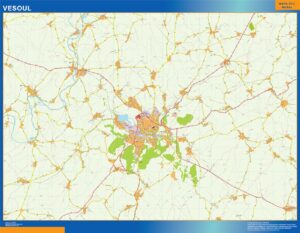 Große Karte von Vesoul Frankreich