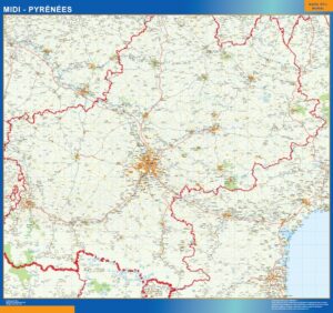Midi Pyrenees Große Karte