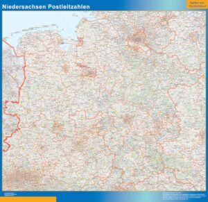 Niedersachsen Postleitzahlen Große Karte