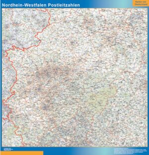 Nordrhein-Westfalen Postleitzahlen Große Karte