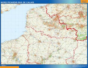 Picardie Pas Calais Große Karte