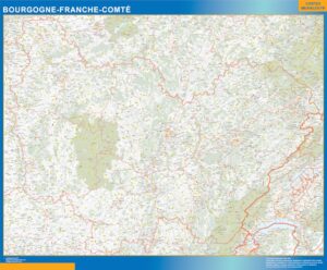 Region von Bourgogne Franche Comte Große Karte