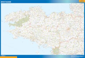 Region von Bretagne Große Karte