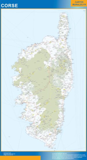 Region von Corse Große Karte