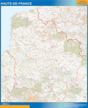 Region von Hauts de Frankreich Große Karte