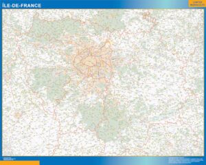 Region von Ile de Frankreich Große Karte