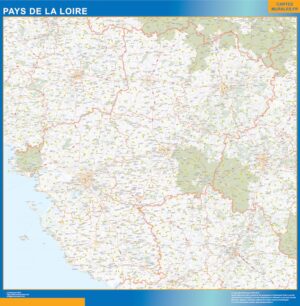 Region von Pays de la Loire Große Karte