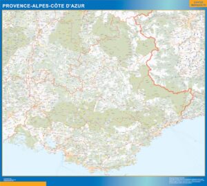 Region von Provence-alpes cote azur Große Karte