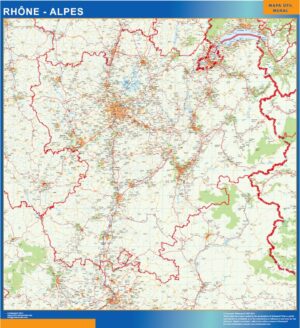 Rhone Alpes Große Karte