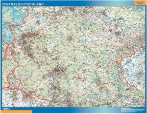 StraßenGroße Karte Deutschland Central