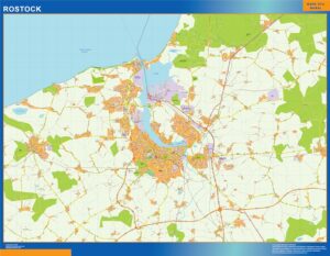 Rostock Große Karte in Deutschland