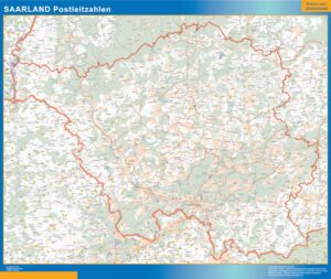 Saarland Postleitzahlen Große Karte