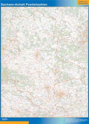 Sachsen-Anhalt Postleitzahlen Große Karte