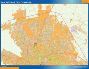 San Nicolas de Los Garza Große Karte Mexiko