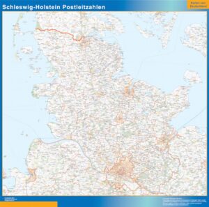Schleswig-Holstein Postleitzahlen Große Karte