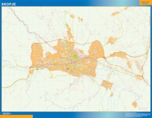 Skopje Große Karte