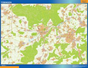 Tubingen Große Karte in Deutschland