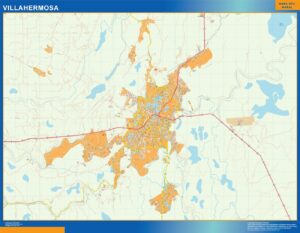 Villahermosa Große Karte Mexiko