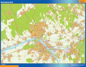 Wiesbaden Große Karte in Deutschland