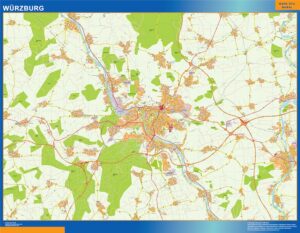 Wurzburg Große Karte in Deutschland