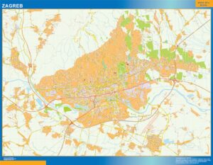 Zagreb Große Karte